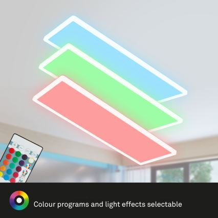 Briloner 7404-016 - LED RGBW Stmívatelný přisazený panel LED/22W/230V 4000K + dálkové ovládání