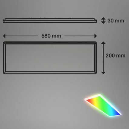 Briloner 7404-016 - LED RGBW Stmívatelný přisazený panel LED/22W/230V 4000K + dálkové ovládání
