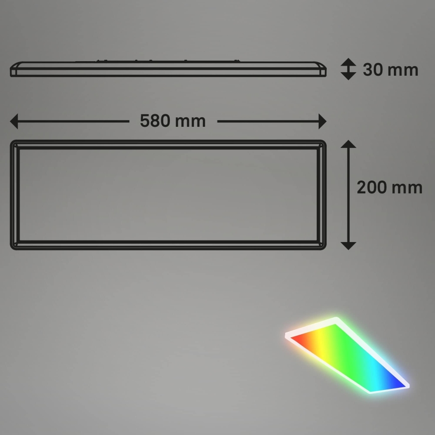 Briloner 7404-016 - LED RGBW Stmívatelný přisazený panel LED/22W/230V 4000K + dálkové ovládání