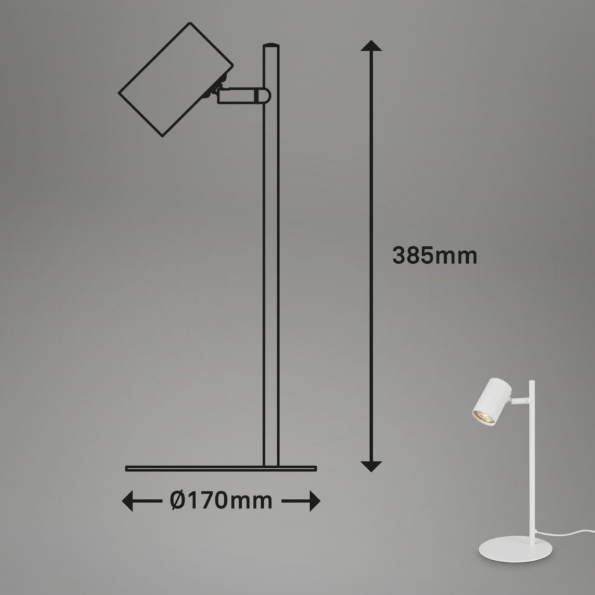Briloner 7408-016 - Stolní lampa RETRO 1xGU10/9W/230V bílá