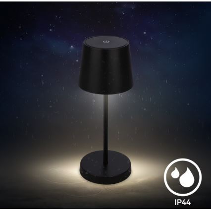 Briloner 7423015 - LED Stmívatelná nabíjecí venkovní stolní lampa LED/2,6W/5V IP44 2000 mAh černá