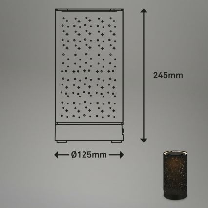 Briloner 7449-015 - LED Stmívatelná venkovní dotyková lampa STARRY SKY LED/3W/5V IP44 2000 mAh černá