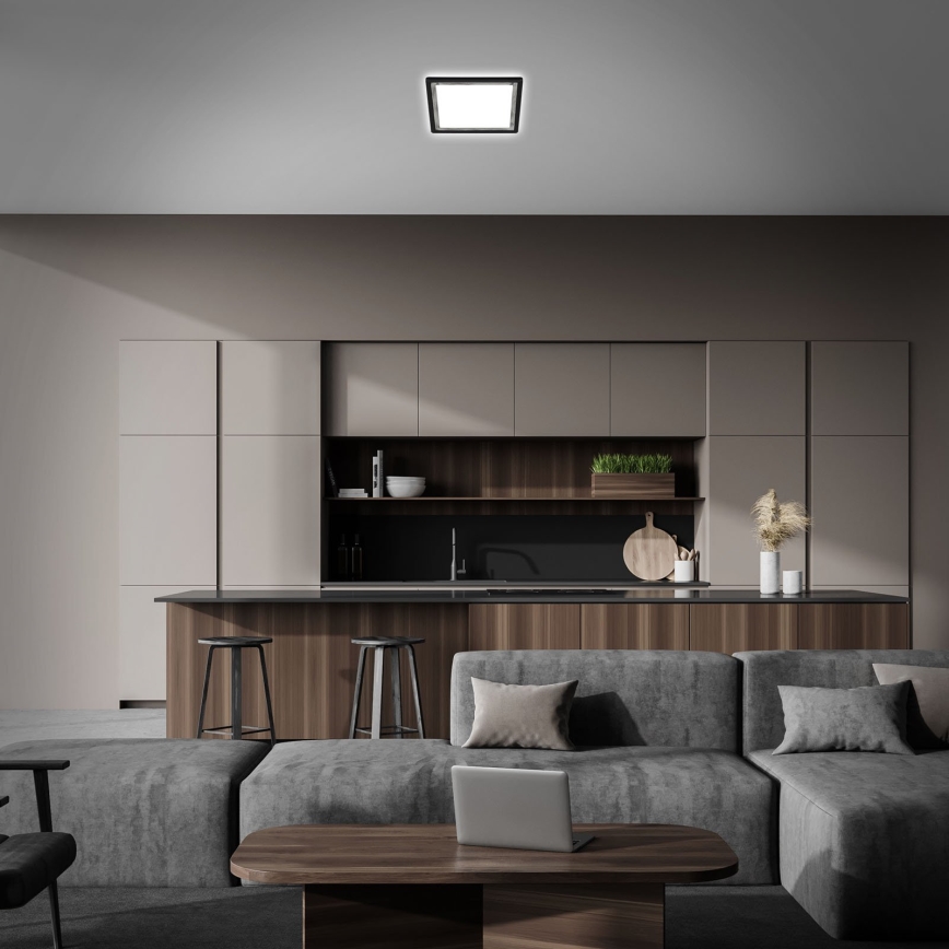 Briloner 7457-414 - LED Stropní svítidlo SLIM LED/18W/230V 4000K 29x29 cm černá