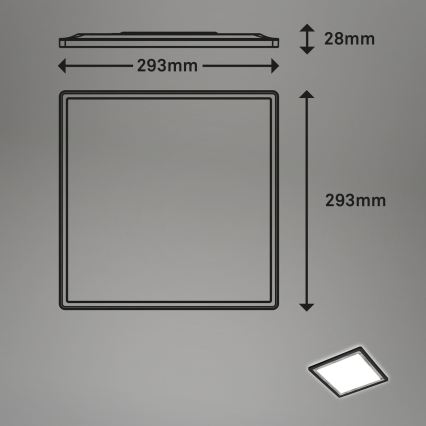Briloner 7457-414 - LED Stropní svítidlo SLIM LED/18W/230V 4000K 29x29 cm černá
