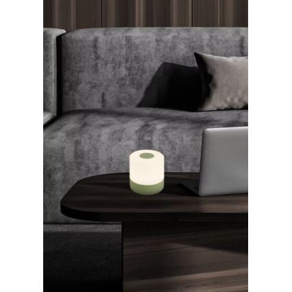 Briloner 7461019 - LED Stmívatelná nabíjecí venkovní stolní lampa LED/2W/5V IP44 1200 mAh zelená