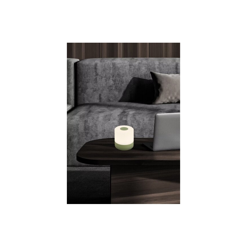 Briloner 7461019 - LED Stmívatelná nabíjecí venkovní stolní lampa LED/2W/5V IP44 1200 mAh zelená