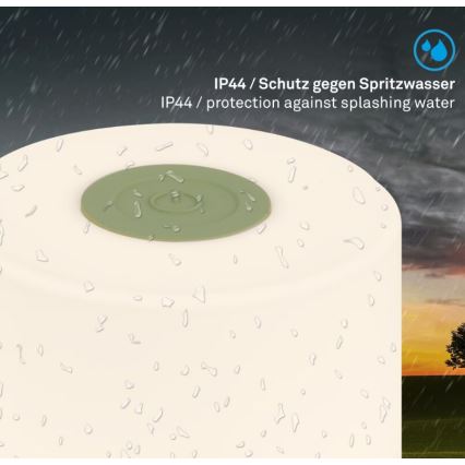 Briloner 7461019 - LED Stmívatelná nabíjecí venkovní stolní lampa LED/2W/5V IP44 1200 mAh zelená