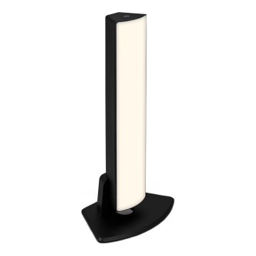 Briloner 7474-015 - LED Stmívatelná dotyková nabíjecí venkovní stolní lampa 2v1 LED/7W/5V 2x2200 mAh USB 3000K IP44 černá