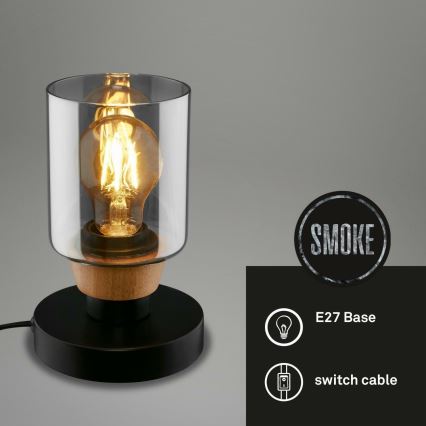 Briloner 7486015 - Stolní lampa 1xE27/10W/230V černá