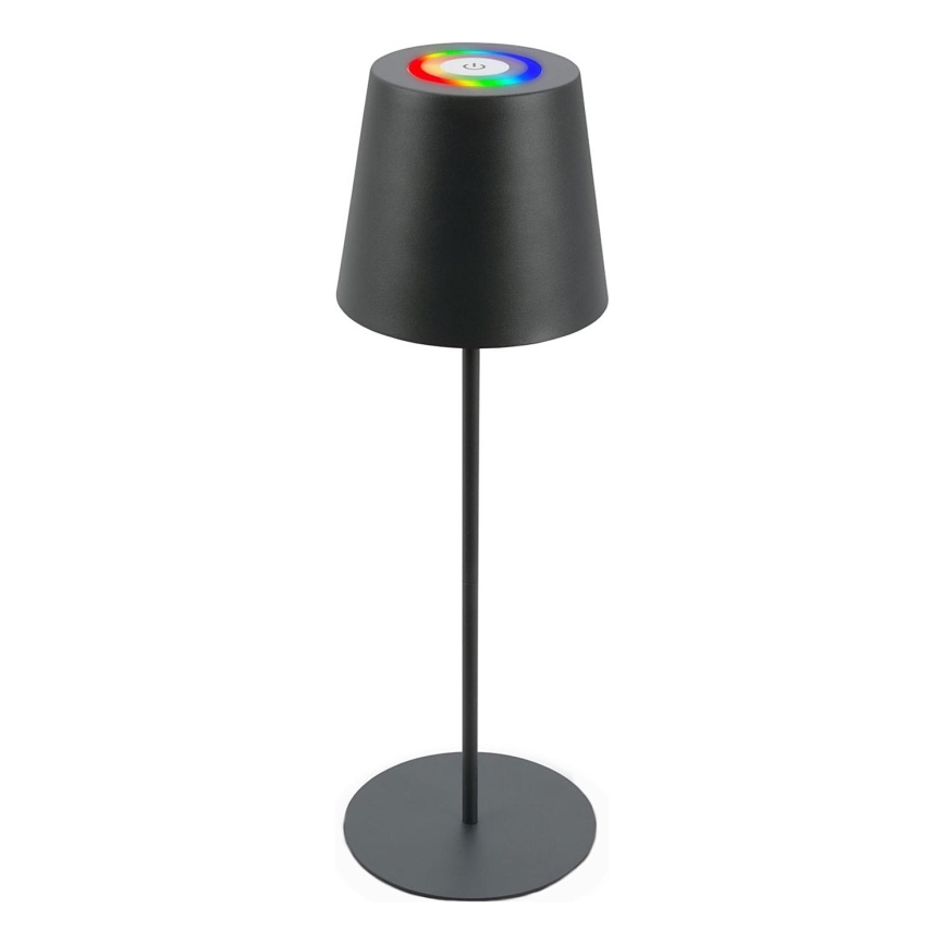 Briloner 7507015 - LED RGB Stmívatelná nabíjecí venkovní stolní lampa 2v1 LED/2,5W/5V IP44 antracit