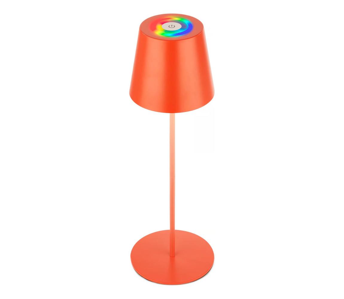 Briloner 7510012-LED RGB Stm stolní lampa CALIDA 2,5W/5V IP44 1200mAh oranžová 7510012