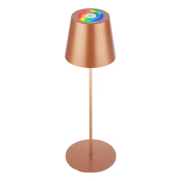 Briloner 7510013 - LED RGBW Stmívatelná venkovní nabíjecí stolní lampa CALIDA LED/2,5W/5V IP44 1200 mAh bronzová
