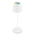 Briloner 7510016 - LED RGBW Stmívatelná venkovní nabíjecí stolní lampa CALIDA LED/2,5W/5V IP44 1200 mAh bílá