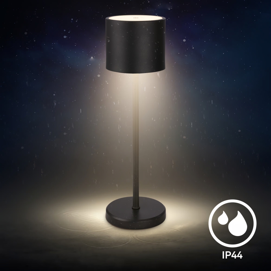 Briloner 7521015 - LED Stmívatelná venkovní nabíjecí stolní lampa SIGO LED/2,5W/5V IP44 2600 mAh černá