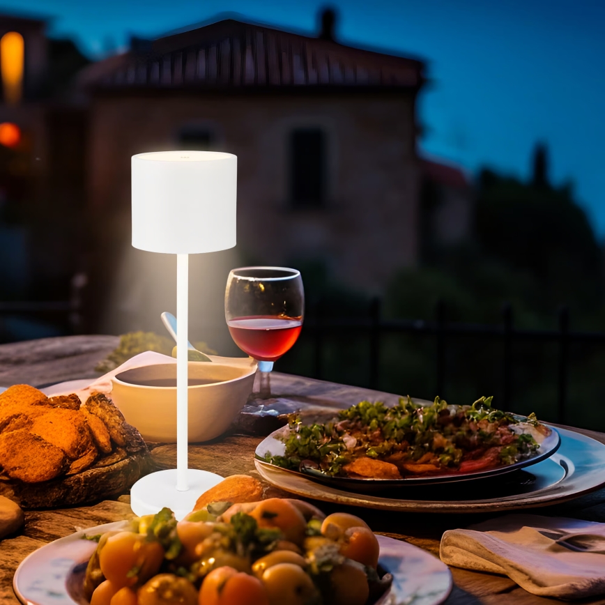 Briloner 7521016 - LED Stmívatelná nabíjecí venkovní stolní lampa SIGO LED/2,5W/5V IP44 2600 mAh bílá