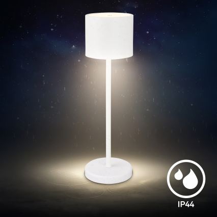 Briloner 7521016 - LED Stmívatelná nabíjecí venkovní stolní lampa SIGO LED/2,5W/5V IP44 2600 mAh bílá