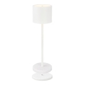 Briloner 7521016 - LED Stmívatelná nabíjecí venkovní stolní lampa SIGO LED/2,5W/5V IP44 2600 mAh bílá
