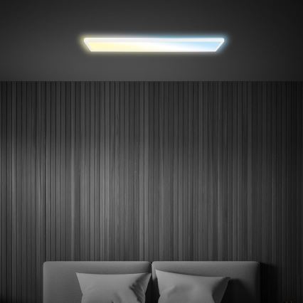 Briloner 7533-016 - LED Stmívatelný přisazený panel TAVA LED/36W/230V 2700-6500K 98x20 cm + dálkové ovládání