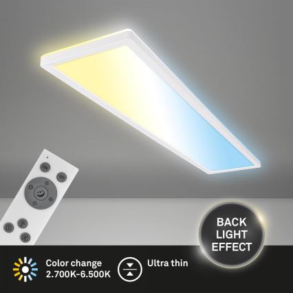 Briloner 7533-016 - LED Stmívatelný přisazený panel TAVA LED/36W/230V 2700-6500K 98x20 cm + dálkové ovládání