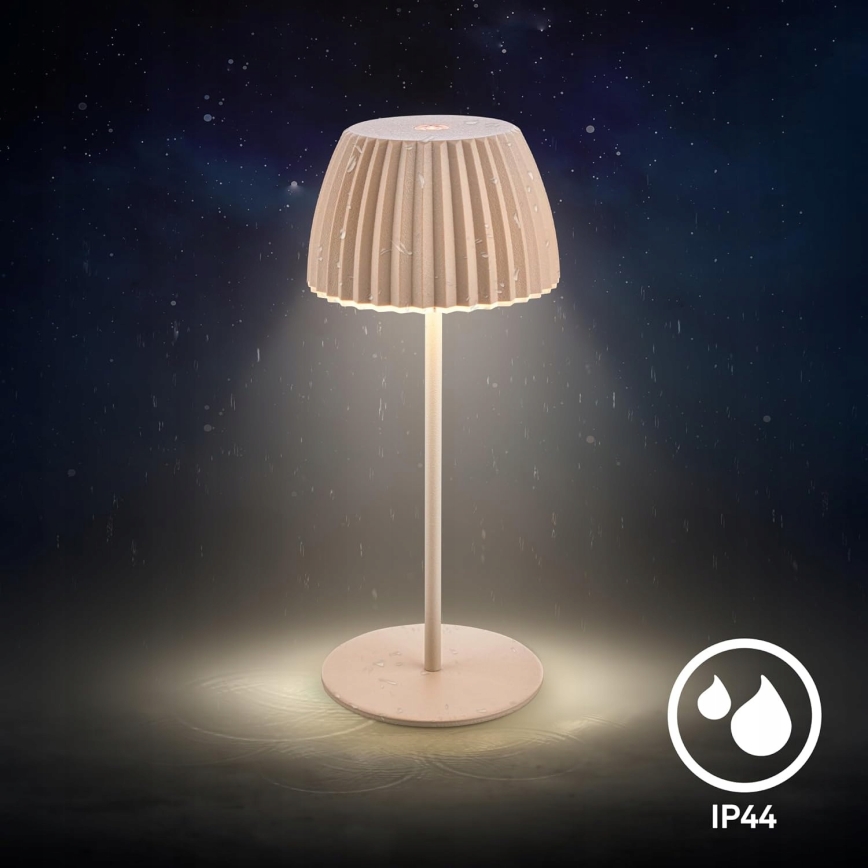 Briloner 7552-011 - LED Stmívatelná nabíjecí dotyková venkovní stolní lampa MINI LED/1,5W/5V IP44 1800 mAh béžová