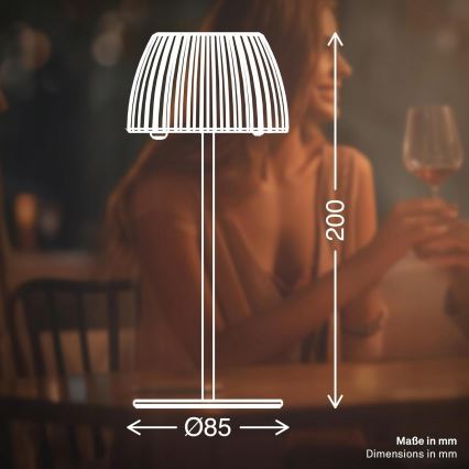 Briloner 7552-011 - LED Stmívatelná nabíjecí dotyková venkovní stolní lampa MINI LED/1,5W/5V IP44 1800 mAh béžová