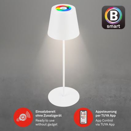 Briloner 7559016 - LED RGB Stmívatelná nabíjecí venkovní stolní lampa COLORIS LED/3,5W/5V IP44 2000 mAh Wi-Fi Tuya