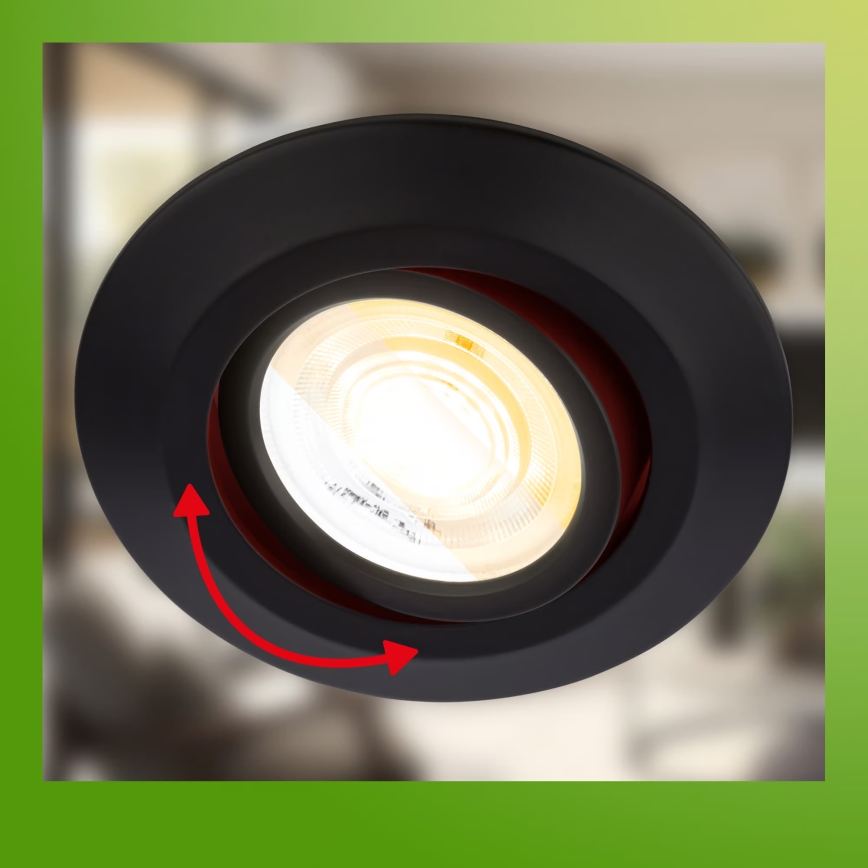 Briloner 7586035 - SADA 3x LED Koupelnové podhledové svítidlo KLIRA LED/4,9W/230V 2500/3000/4000K IP23 černá