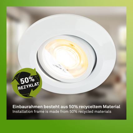 Briloner 7586036 - SADA 3x LED Koupelnové podhledové svítidlo KLIRA 1xLED/4,9W/230V 2500/3000/4000K IP23 bílá