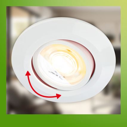 Briloner 7586036 - SADA 3x LED Koupelnové podhledové svítidlo KLIRA 1xLED/4,9W/230V 2500/3000/4000K IP23 bílá