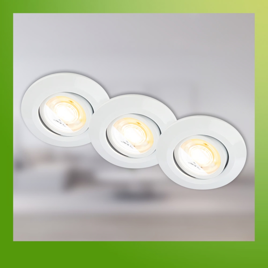 Briloner 7586036 - SADA 3x LED Koupelnové podhledové svítidlo KLIRA LED/4,9W/230V 2500/3000/4000K IP23 bílá
