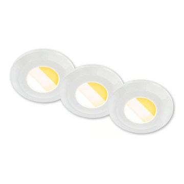 Briloner 7588036 - SADA 3x LED Koupelnové podhledové svítidlo KLIRA LED/4,9W/230V 2500/3000/4000K IP44 bílá