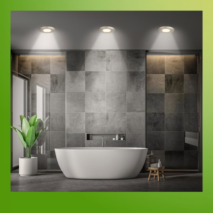 Briloner 7589032 - SADA 3x LED Stmívatelné koupelnové podhledové svítidlo KLIRA LED/4,9W/230V IP44 matný chrom