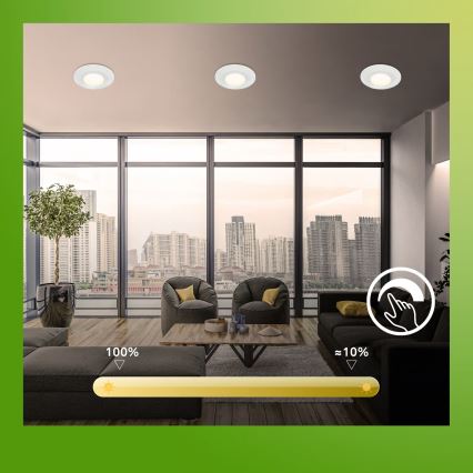 Briloner 7589036 - SADA 3x LED Stmívatelné koupelnové podhledové svítidlo KLIRA LED/4,9W/230V 2500/3000/4000K IP44 bílá