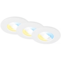 Briloner 7605036 - SADA 3xLED Koupelnové podhledové svítidlo 3xLED/4,9W/230V 2700/4000/6500K IP44 bílá