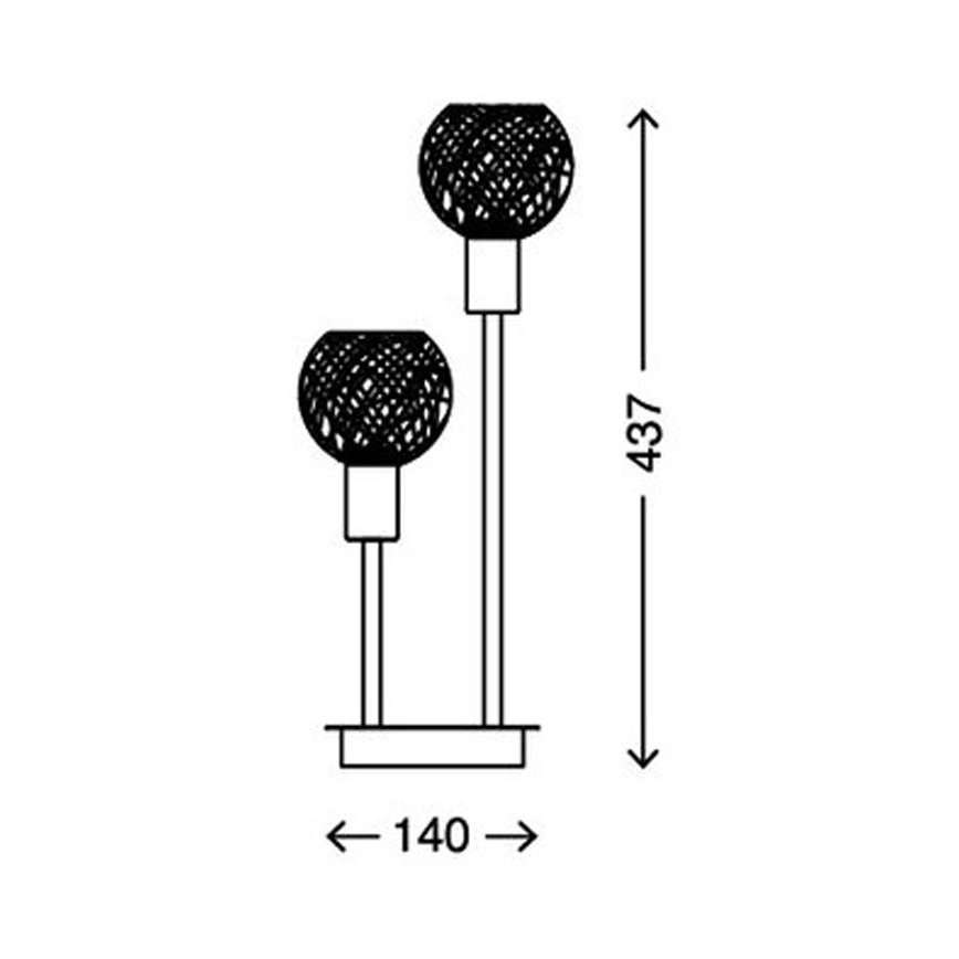 Briloner 7814-022 - Stolní lampa 2xE14/5,5W/230V
