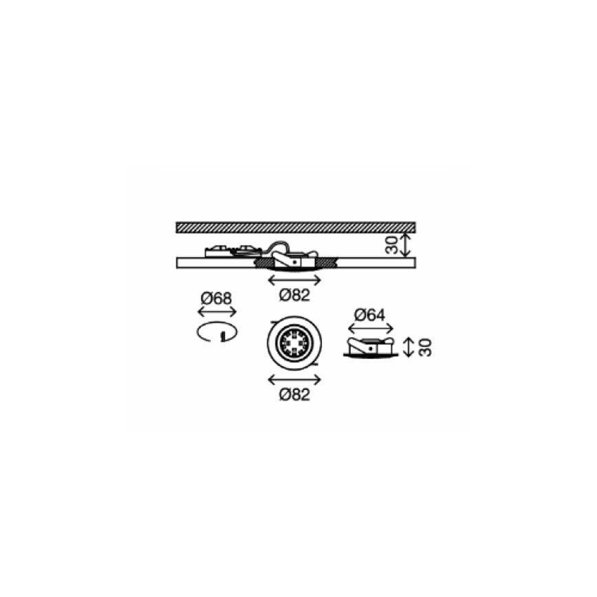 Briloner 8309-019 - LED Stmívatelné koupelnové podhledové svítidlo LED/5W/230V IP23