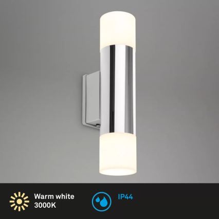 Briloner - LED Koupelnové nástěnné svítidlo 2xGU10/4,8W/230V IP44 3000K lesklý chrom