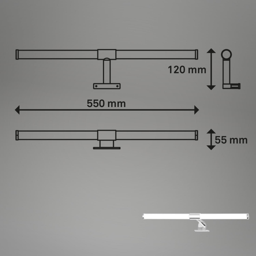 Briloner - LED Koupelnové osvětlení zrcadla SALA LED/8W/230V 4000K IP44 55 cm