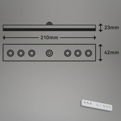 Briloner - LED Orientační svítidlo se senzorem LERO LED/0,48W/6xAAA