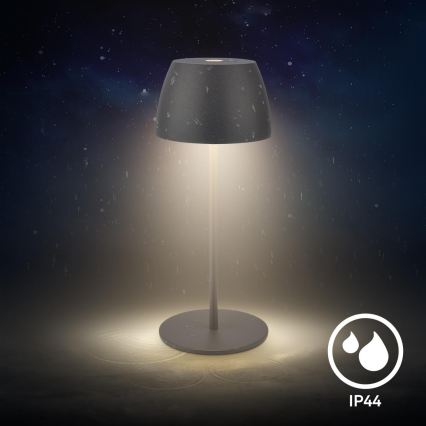 Briloner - LED Stmívatelná nabíjecí dotyková venkovní stolní lampa MINI LED/2,5W/5V IP44 1800 mAh antracit