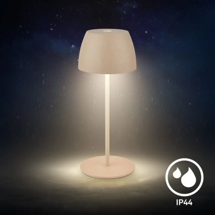 Briloner - LED Stmívatelná nabíjecí dotyková venkovní stolní lampa MINI LED/2,5W/5V IP44 1800 mAh béžová
