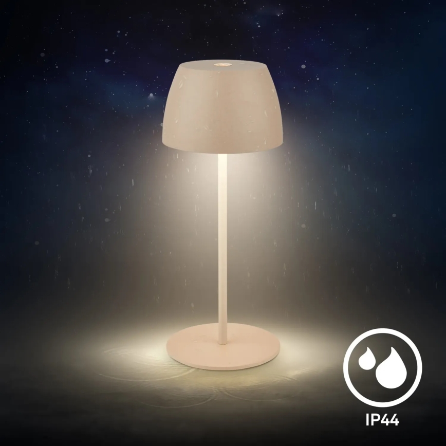 Briloner - LED Stmívatelná nabíjecí dotyková venkovní stolní lampa MINI LED/2,5W/5V IP44 1800 mAh béžová
