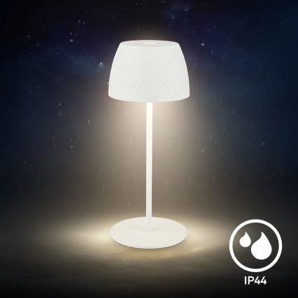 Briloner  - LED Stmívatelná nabíjecí dotyková venkovní stolní lampa MINI LED/2,5W/5V IP44 1800 mAh bílá