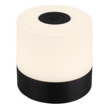 Briloner - LED Stmívatelná nabíjecí dotyková venkovní stolní lampa LED/2W/5V 2700K IP44 1200 mAh černá