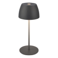 Briloner - LED Stmívatelná nabíjecí dotyková venkovní stolní lampa MINI LED/2,5W/5V IP44 1800 mAh antracit