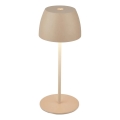 Briloner - LED Stmívatelná nabíjecí dotyková venkovní stolní lampa MINI LED/2,5W/5V IP44 1800 mAh béžová