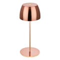 Briloner - LED Stmívatelná nabíjecí dotyková venkovní stolní lampa MINI LED/2,5W/5V IP44 1800 mAh měděná