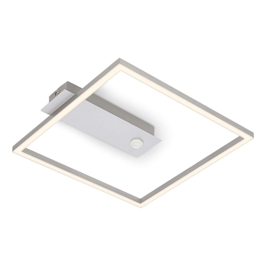 Briloner - LED Stropní svítidlo se senzorem pohybu a soumraku FRAME LED/14W/230V 3000K 30x32 cm matný chrom