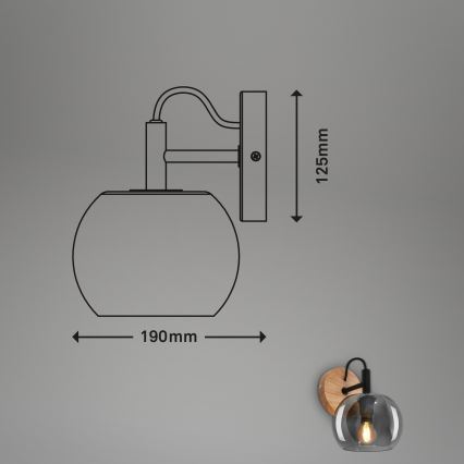 Briloner - Nástěnné svítidlo KYRO 1xE14/10W/230V