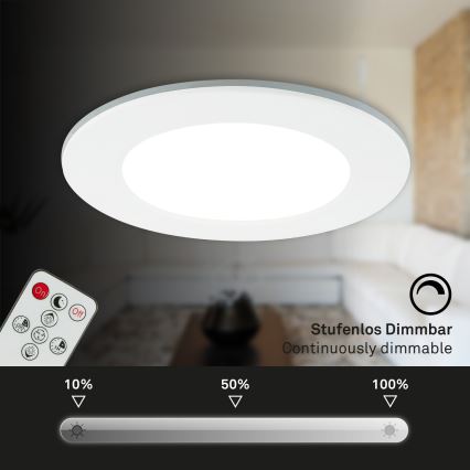 Briloner - SADA 3x LED Stmívatelné koupelnové podhledové svítidlo LED/4,8W/230V 3000-6500K IP44 + dálkové ovládání